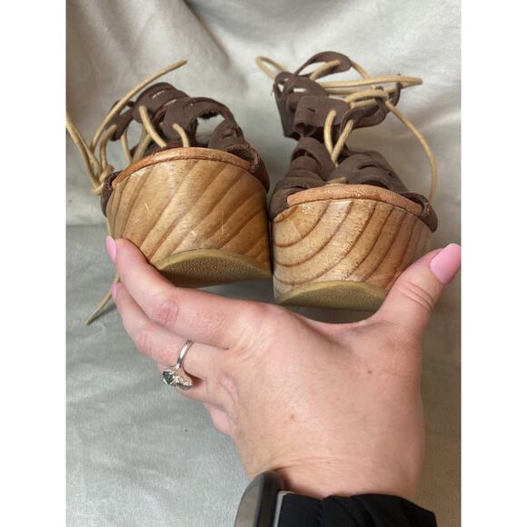 Musse & Cloud - Oneka Leather Lace Up Sandals High Heels size 9 - Picture 7 of 8